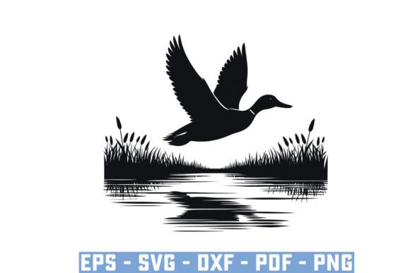 Download Flying Mallard Duck Silhouette Files Svg - Silhouette files Collection