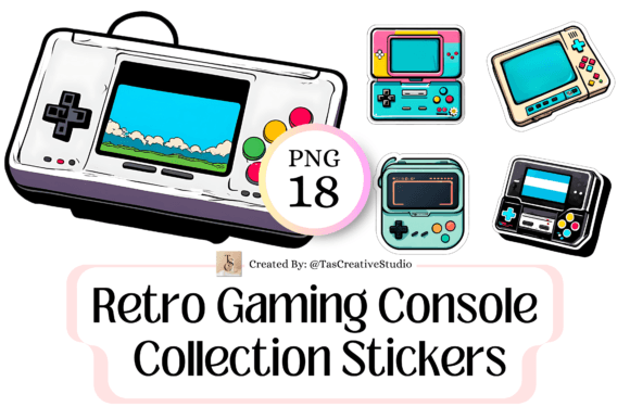 Download Retro Gaming Console Digital Stickers - Sticker Collection