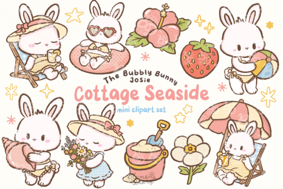 Download Kawaii Cottage Seaside Bunny Clipart - Premium Resources