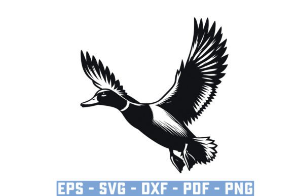 Download Flying Mallard Duck Silhouette Files Svg - Silhouette files Collection